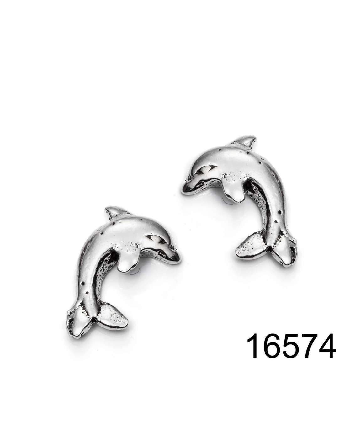 JLJ Novedad Joyas-Joyas Pendientes de mujer Pendientes plateados con delfines número 8 Forma Pendientes elegantes de noche Joyas de plata con zirconia cúbica blanca arete 